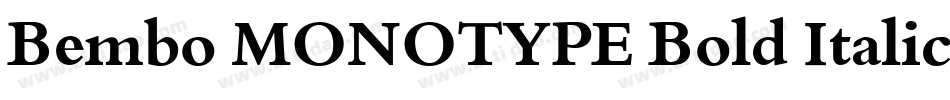 Bembo MONOTYPE Bold Italic字体转换